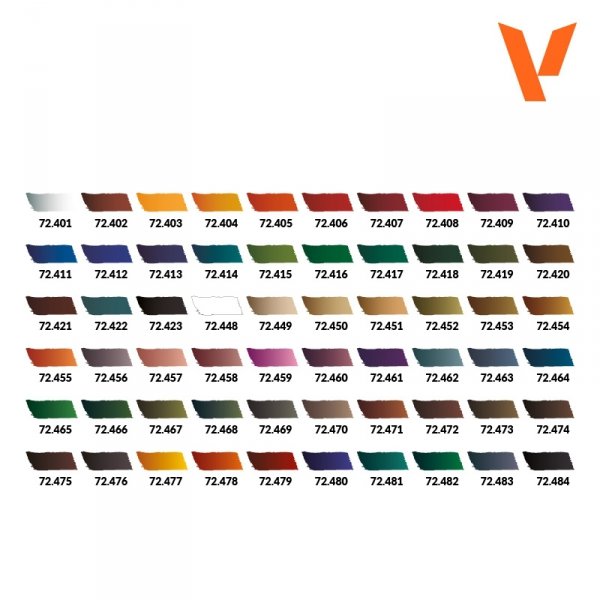 Vallejo 72184 Artist’s Selection Case - Xpress Color Set ( Painting Guide ) 60x18ml