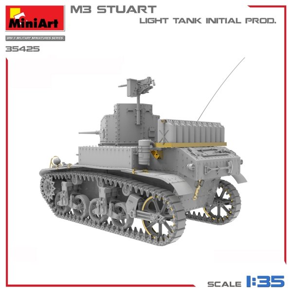 MiniArt 35425 M3 STUART LIGHT TANK, INITIAL PROD 1/35