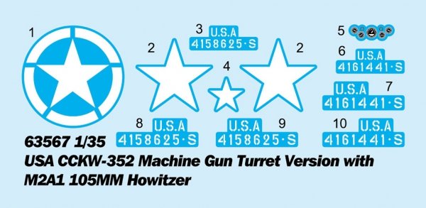I Love Kit 63567 CCKW-352 with M2A1 105MM Howitzer - Machine Gun Turret Version 1/35