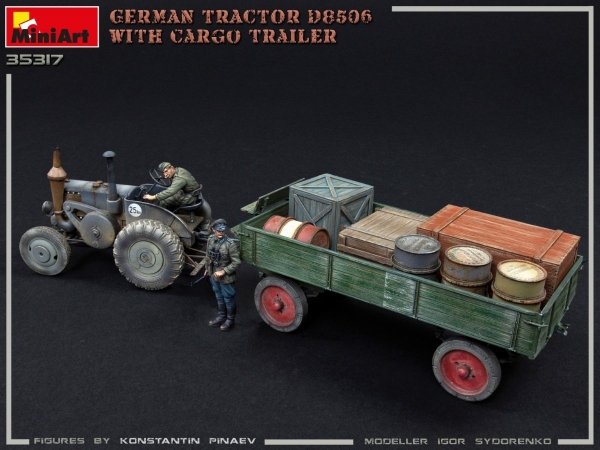 MiniArt 35317 GERMAN TRACTOR D8506 WITH CARGO TRAILER 1/35