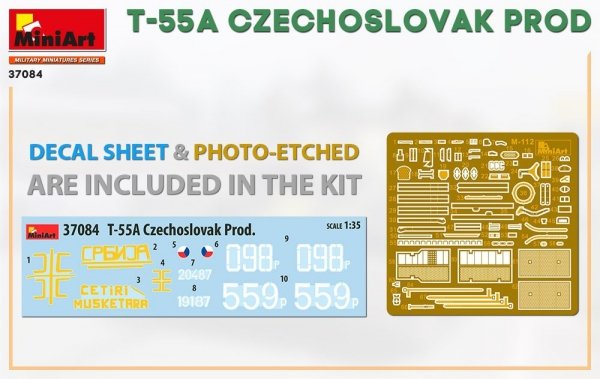 Miniart 37084 T-55A CZECHOSLOVAK PRODUCTION 1/35