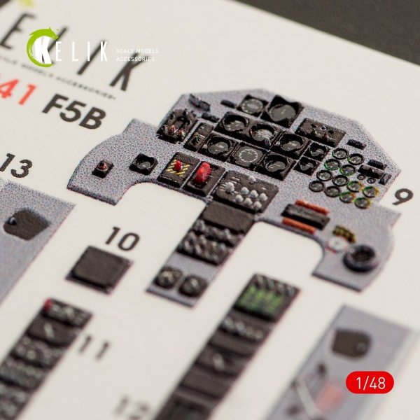 KELIK K48041 F-5B FREEDOM FIGHTER INTERIOR 3D DECALS FOR KINETIC KIT 1/48