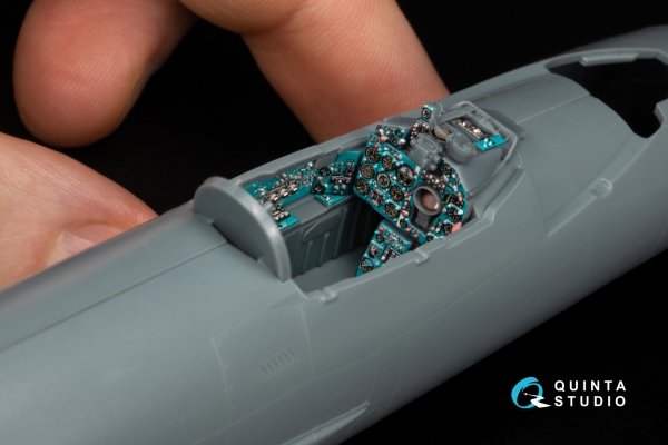 Quinta Studio QD+48576 MiG-21SM Fishbed-J 3D-Printed &amp; coloured Interior on decal paper (Eduard) (with 3D-printed resin parts) 1/48