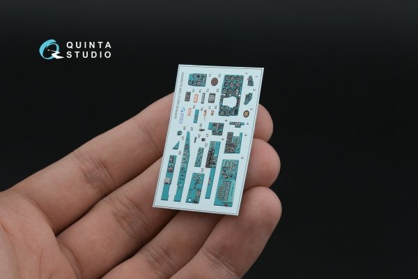 Quinta Studio QD+48576 MiG-21SM Fishbed-J 3D-Printed &amp; coloured Interior on decal paper (Eduard) (with 3D-printed resin parts) 1/48