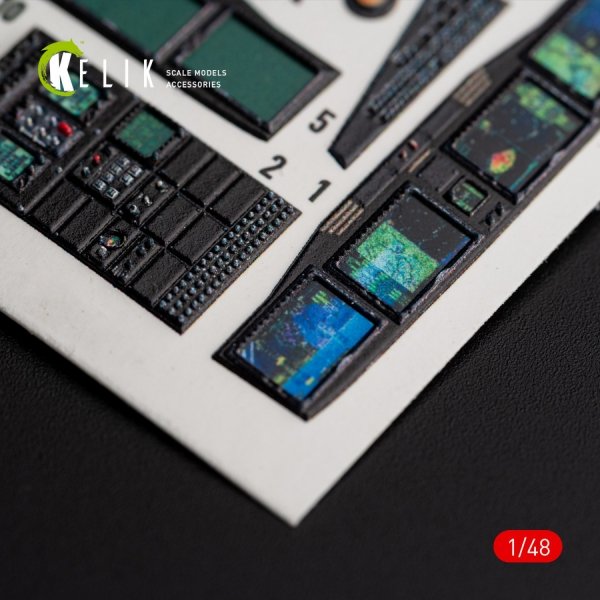 KELIK K48114 UH-60A Black Hawk - Type 2 &quot; Defence Intelligence of Ukraine&quot; interior 3D decals for ICM kit 1/48
