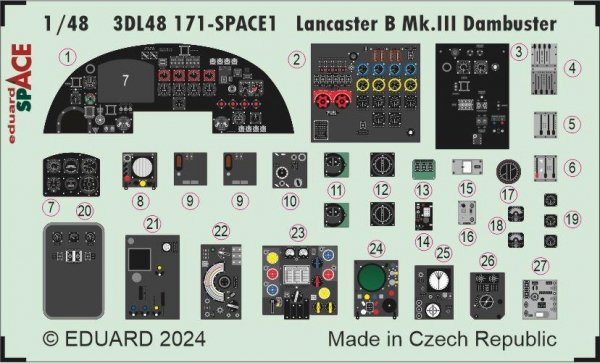 Eduard 3DL48171 Lancaster B Mk. III Dambuster SPACE HONG KONG MODELS 1/48