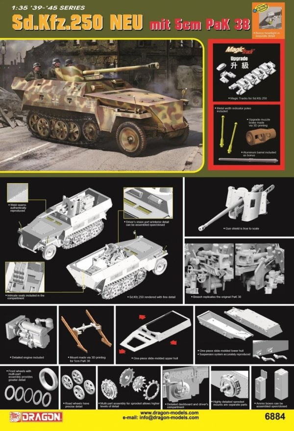 Dragon 6884 Sd.Kfz. 250 NEU mit 5cm Pak 38 1/35