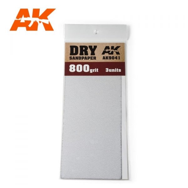 AK Interactive AK9041 DRY SANDPAPER 800