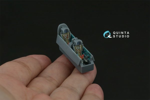 Quinta Studio QD+72242 MiG-21UM 3D-Printed &amp; coloured Interior on decal paper ( KP )( with 3D-printed resin parts ) 1/72