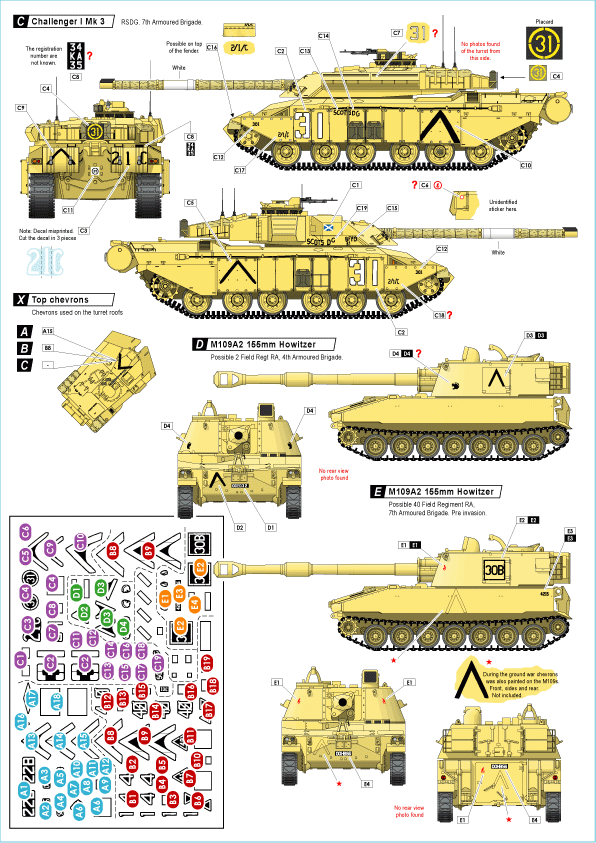 Star Decals 72-A1010 Desert Storm 1991 (1) 1/72