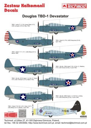Techmod 48808 - Douglas TBD-1 Devastator (1:48)