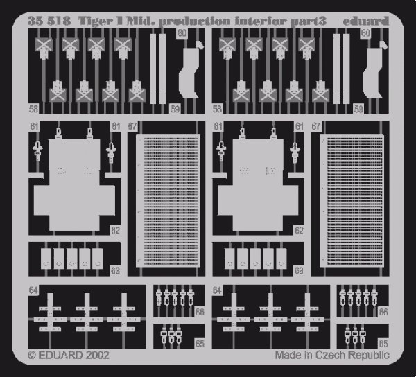 Eduard 35518 Tiger I Mid. Production interior 1:35 Academy 