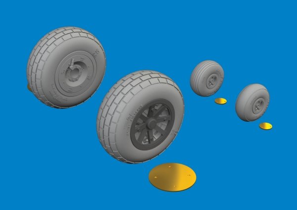 Eduard 6481136 P-40N wheels block tread EDUARD 1/48