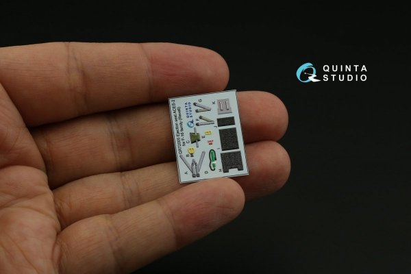 Quinta Studio QD72058 F-16D 3D-Printed &amp; coloured Interior on decal paper (Revell) 1/72