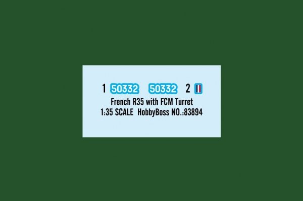 Hobby Boss 83894 French R35 with FCM turret tank 1/35