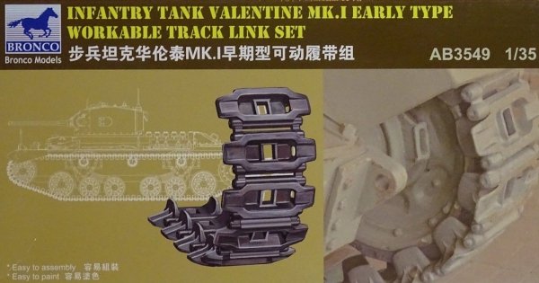 Bronco AB3549 Valentine Mk. I Early Version Workable Track Set 1/35