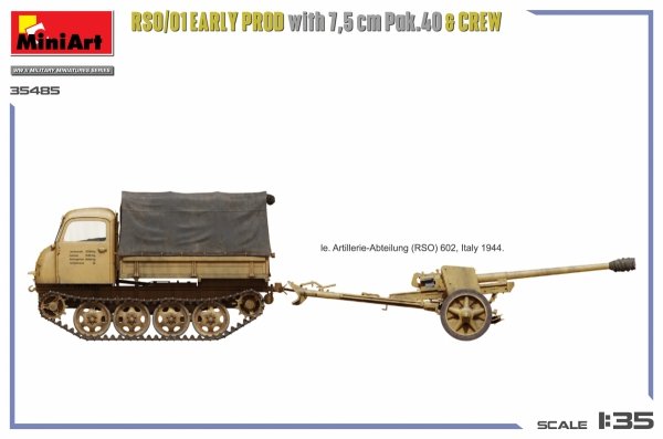 MiniArt 35485 RSO/01 Early Prod. with 7,5 cm Pak.40 &amp; Crew 1/35