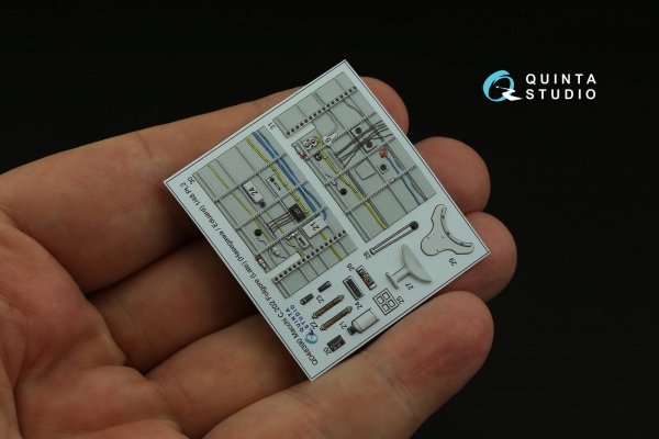 Quinta Studio QD48390 Macchi C.202 Folgore Late 3D-Printed &amp; coloured Interior on decal paper (Hasegawa/Eduard) 1/48
