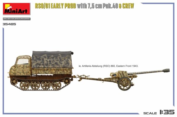 MiniArt 35485 RSO/01 Early Prod. with 7,5 cm Pak.40 &amp; Crew 1/35
