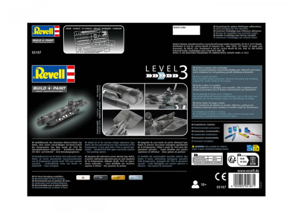 Revell 05187 German Midget Submarine Type Molch 1/72