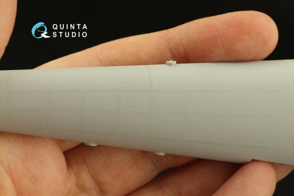 Quinta Studio QRV-036 Triple riveting rows (rivet size 0.15 mm, gap 0.6 mm, suits 1/48 scale), Black color, total length 4.4 m/14 ft