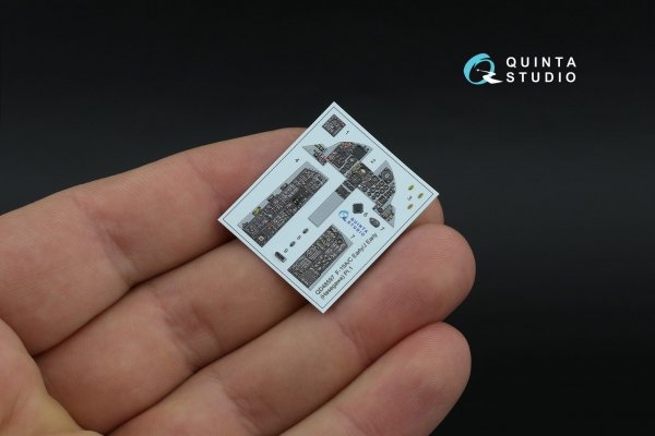 Quinta Studio QDS-48597 F-15A/F-15C Early/F-15J Early 3D-Printed &amp; coloured Interior on decal paper (Hasegawa) (Small version) 1/48