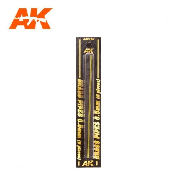 AK Interactive AK9104 BRASS PIPES 0.5MM Ø. 5 UNITS.
