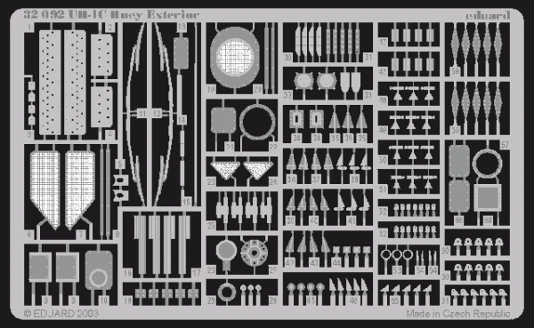 Eduard 32092 UH-1C exterior 1/35 ACADEMY, MRC
