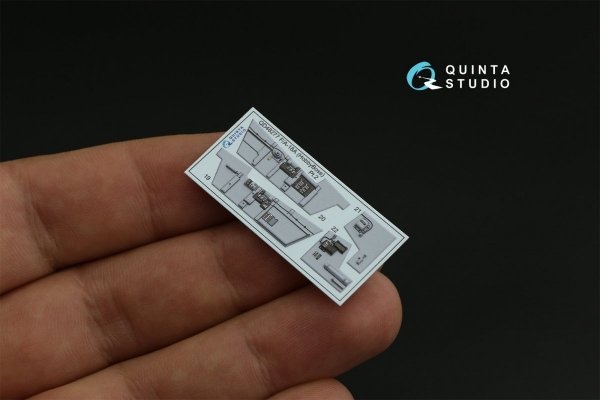 Quinta Studio QD48277 F/A-18А 3D-Printed &amp; coloured Interior on decal paper (HobbyBoss) 1/48