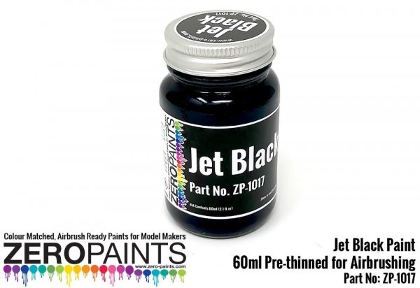 Zero Paints ZP-1017 Jet Black (Solid) Paint 60ml