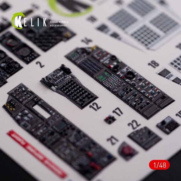 KELIK K48017 A-10C &quot;Thunderbolt &quot; interior 3D decals for Academy kit 1/48