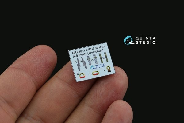 Quinta Studio QD72144 A-6E TRAM Intruder 3D-Printed &amp; coloured Interior on decal paper (Trumpeter) 1/72