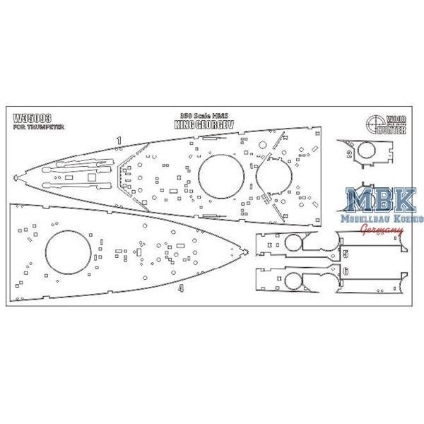 Wood Hunter W35093 HMS King George V (Trumpeter 80605) 1/350