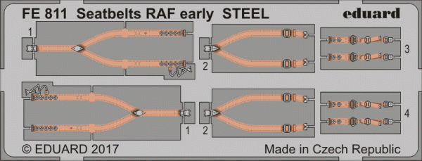 Eduard FE811 Seatbelts RAF early STEEL 1/48