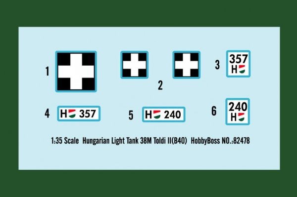 Hobby Boss 82478 Hungarian Light Tank 38M Toldi II(B40) (1:35)