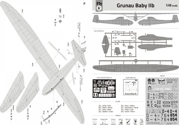 Fly 48020 Grunau Baby IIB Sweden 1:48