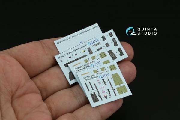Quinta Studio QD72236 Ka-52 3D-Printed &amp; coloured Interior on decal paper (Dream Model) 1/72