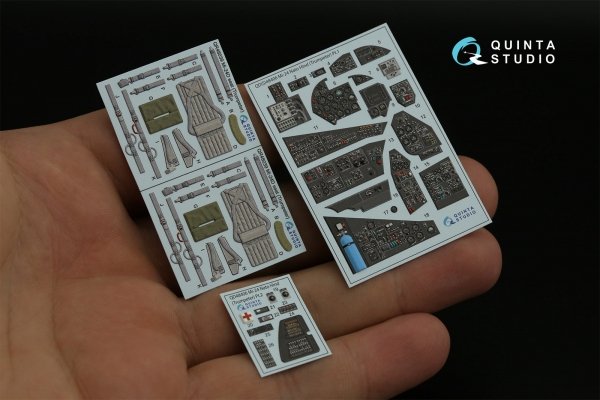 Quinta Studio QD48406 Mi-24 Nato Hind 3D-Printed &amp; coloured Interior on decal paper (Trumpeter) 1/48
