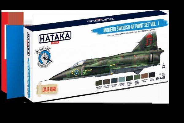 Hataka HTK-BS101 Modern Swedish AF Paint Set Vol. 1 (8x17 ml)