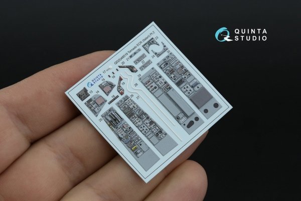 Quinta Studio QDS+48519 Tornado ECR 3D-Printed coloured Interior on decal paper (Italeri) (small version) (with 3D-printed resin parts) 1/48