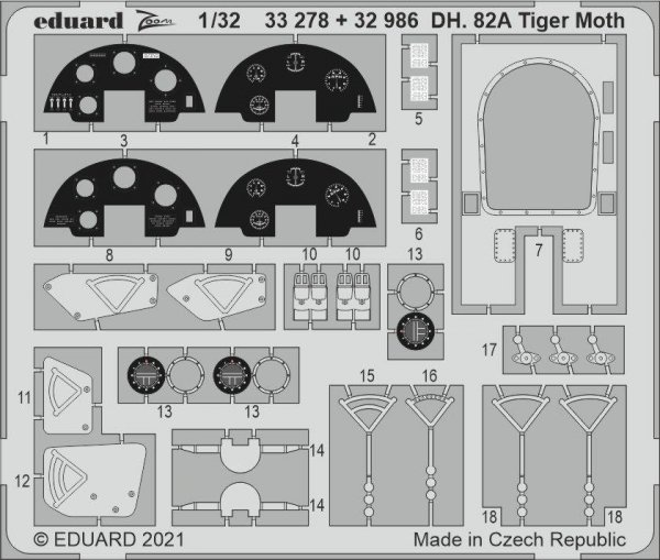 Eduard BIG33132 DH. 82A Tiger Moth ICM 1/32