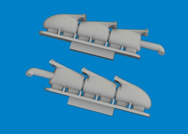 Eduard 672409 Spitfire Mk. V three-stacks exhaust fishtail PRINT Tamiya 1/72