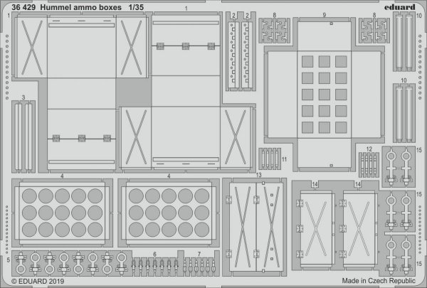 Eduard 36429 Hummel ammo boxes 1/35 TAMIYA