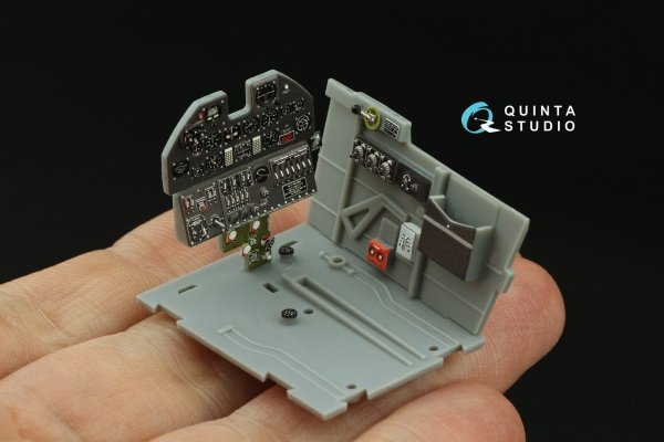 Quinta Studio QD32208 P-40F WarHawk 3D-Printed coloured Interior on decal paper (Trumpeter) 1/32