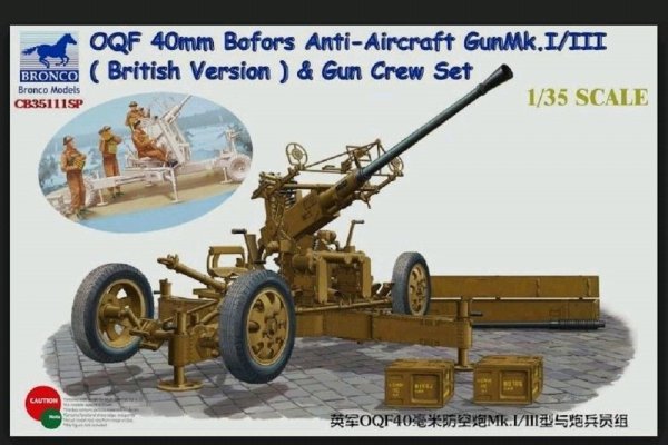 Bronco CB35111SP OQF Bofors 40mm Anti-Aircraft Gun Mk. I/III British Army Gun Crew Set 1/35