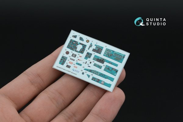 Quinta Studio QD+48579 MiG-21SMT Fishbed-K 3D-Printed &amp; coloured Interior on decal paper (Eduard) (with 3D-printed resin parts) 1/48