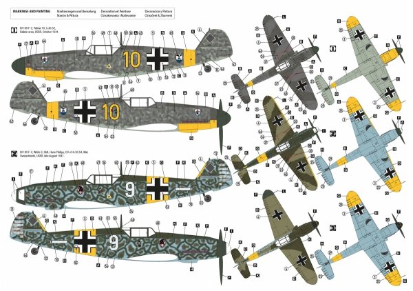 Hobby 2000 32013 Bf 109 F-2 Eastern Front (HASEGAWA + CARTOGRAF + MASKI + METAL PARTS) 1/32