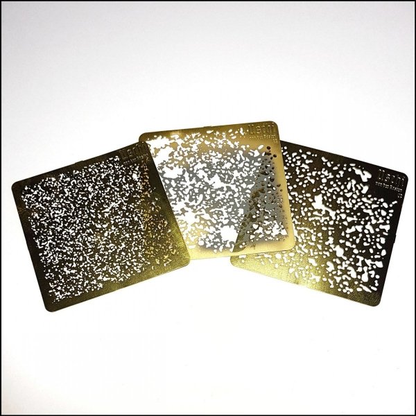 Uschi 4014 TRINITY SPLATTER airbrush stencils set