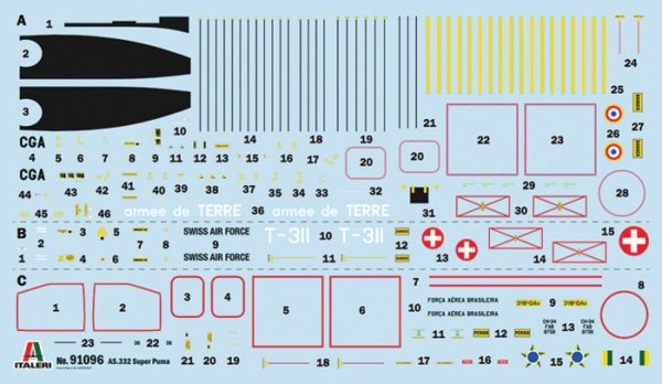 Italeri 91096 AS332 Super Puma 1/72