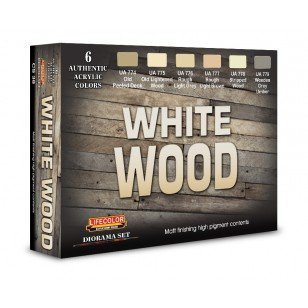 Lifecolor CS38 Acrylic paint set White Wood 6x22ml